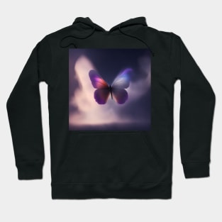 DETAILED DESIGN OF BUTTERFLIES IN MULTICOLORED MIST Hoodie